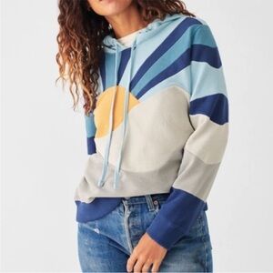 FAHERTY Soleil Hoodie In Navy Multi Women’s Size XL
